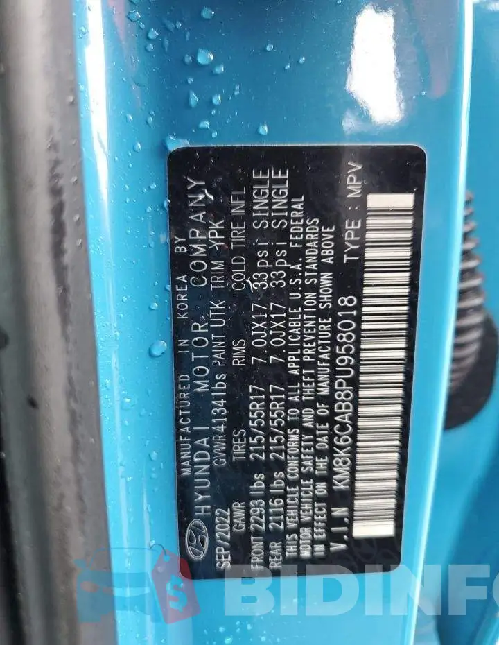 KM8K6CAB8PU958018 Photo# 12