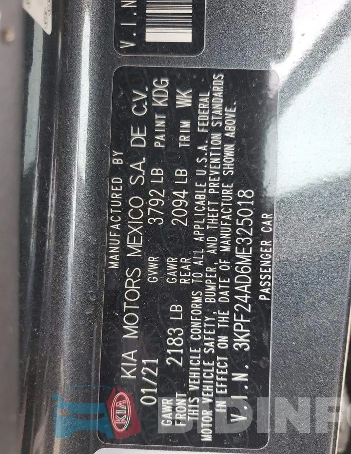 3KPF24AD6ME325018 Photo# 13