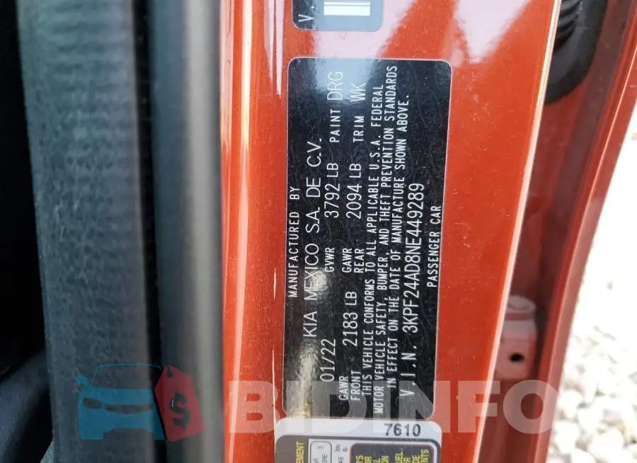 3KPF24AD8NE449289 Photo# 13