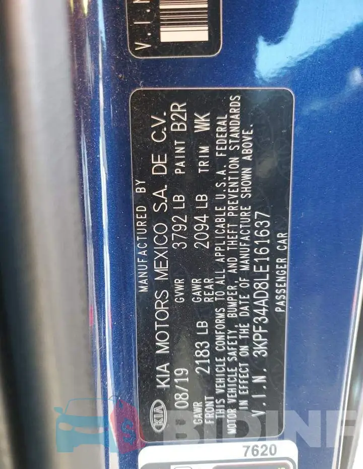 3KPF34AD8LE161637 Photo# 12