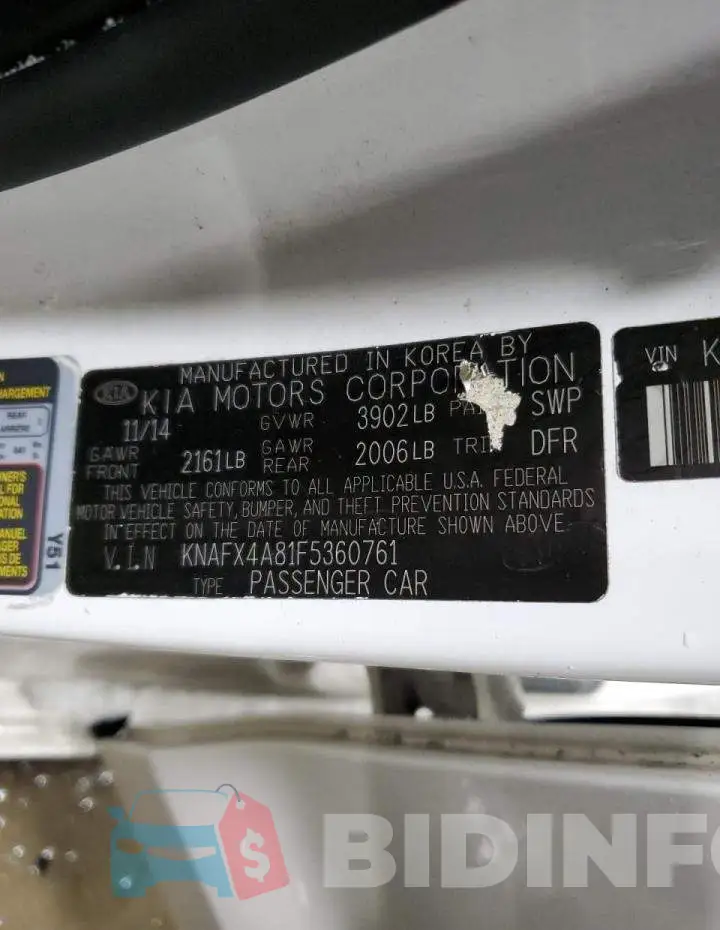 KNAFX4A81F5360761 Photo# 12