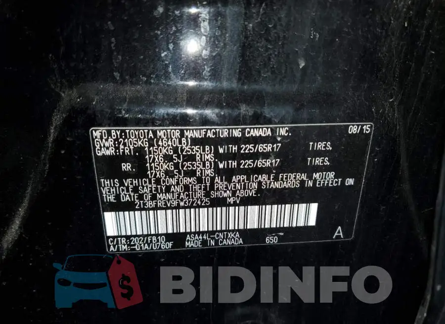 2T3BFREV9FW372425 Photo# 13