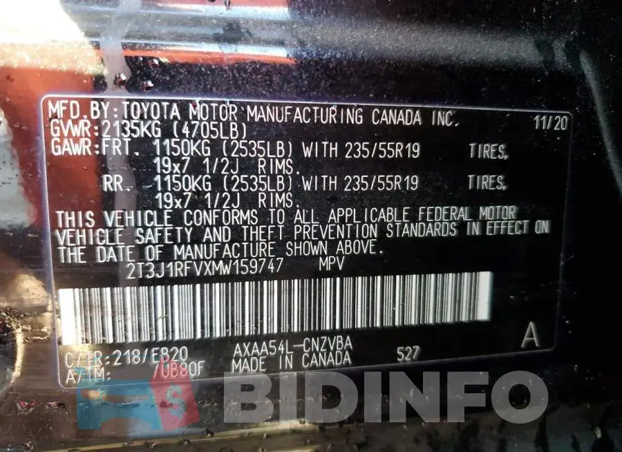 2T3J1RFVXMW159747 Photo# 13