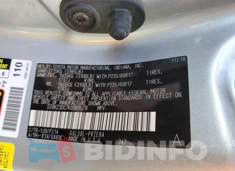 5TDKZ3DC7KS989578 Photo# 12