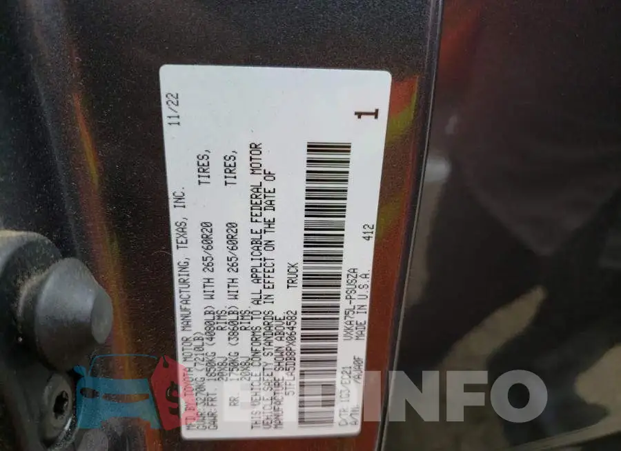 5TFLA5DB8PX064582 Photo# 13