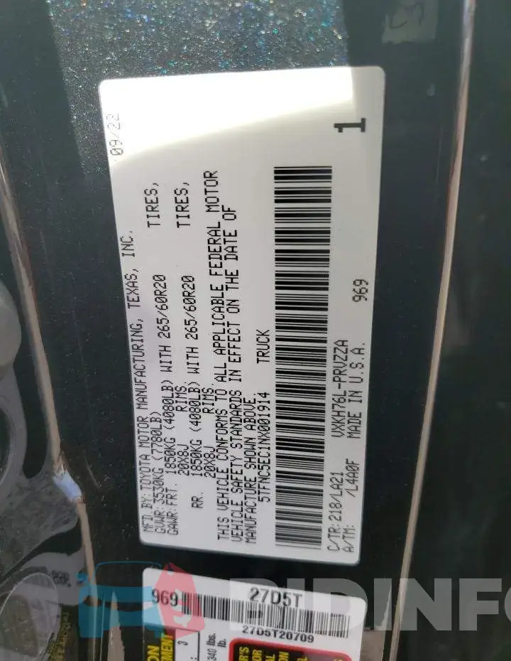 5TFNC5EC1NX001914 Photo# 12