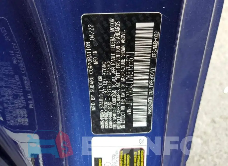 JF1ZNBC17N8755671 Photo# 12