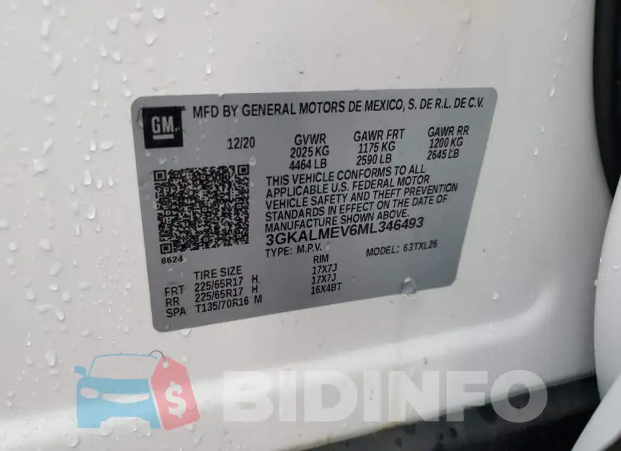 3GKALMEV6ML346493 Photo# 12