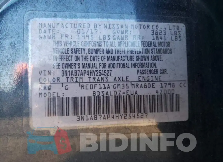 3N1AB7AP4HY254527 Photo# 12