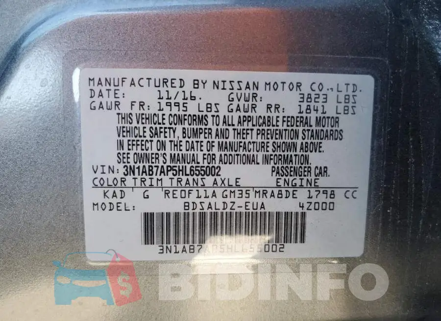 3N1AB7AP5HL655002 Photo# 12
