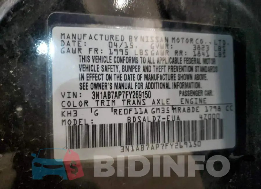 3N1AB7AP7FY269150 Photo# 12