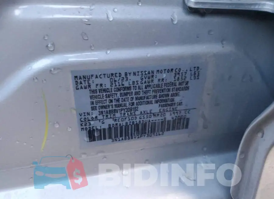 3N1AB8BV1PY309162 Photo# 13