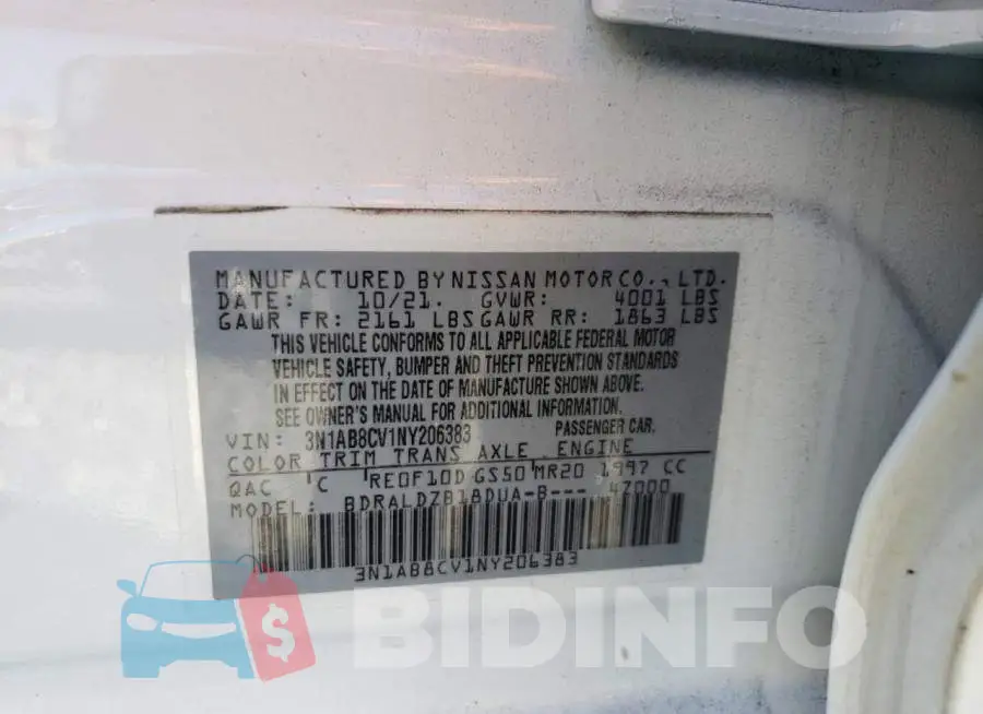 3N1AB8CV1NY206383 Photo# 12