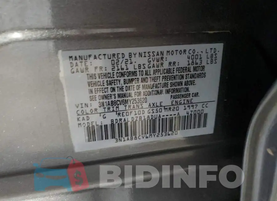 3N1AB8CV6MY253620 Photo# 12