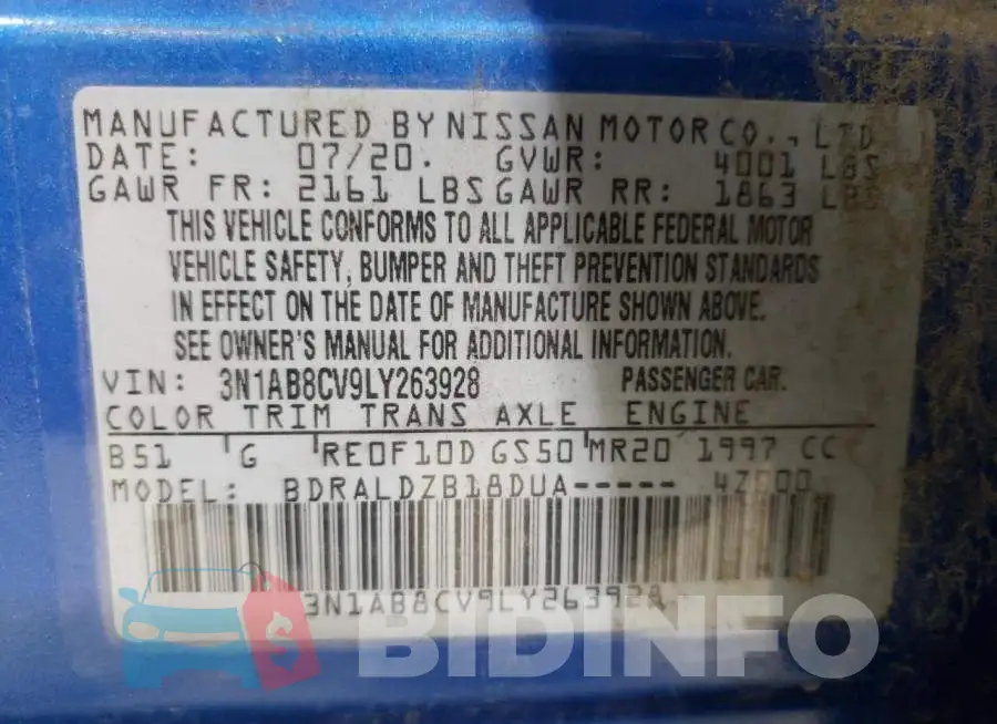 3N1AB8CV9LY263928 Photo# 12