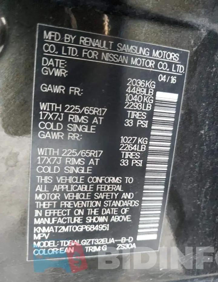 KNMAT2MT0GP684951 Photo# 12