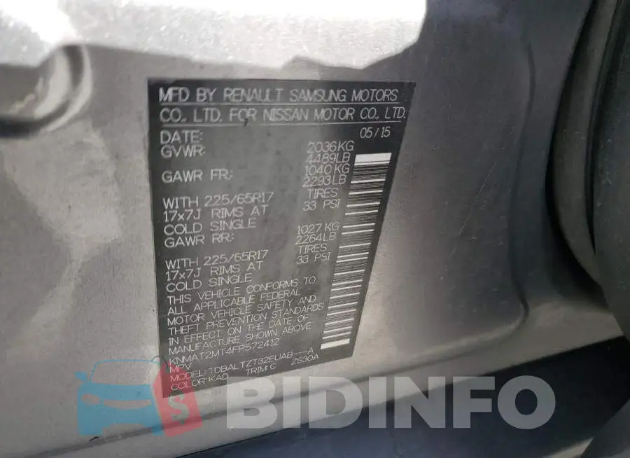 KNMAT2MT4FP572412 Photo# 13