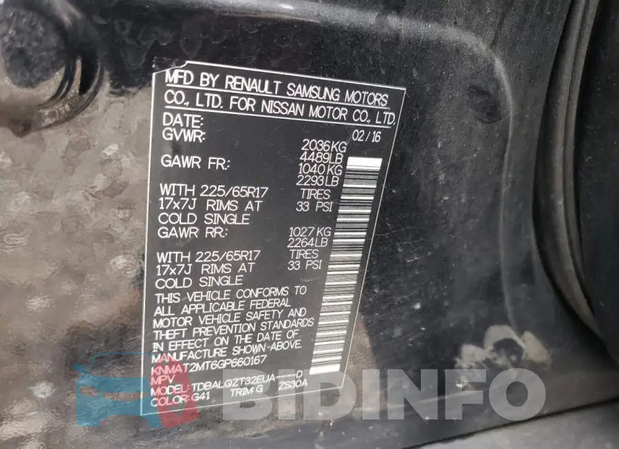 KNMAT2MT6GP660167 Photo# 12