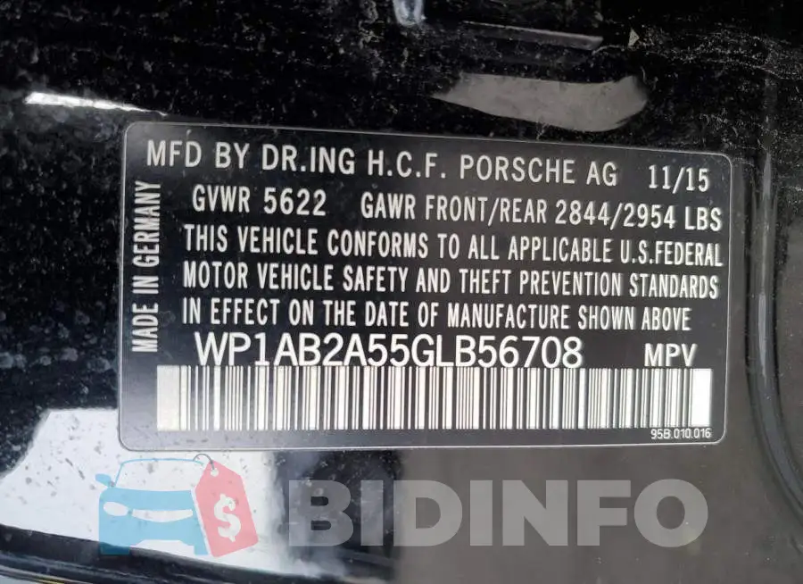 WP1AB2A55GLB56708 Photo# 13