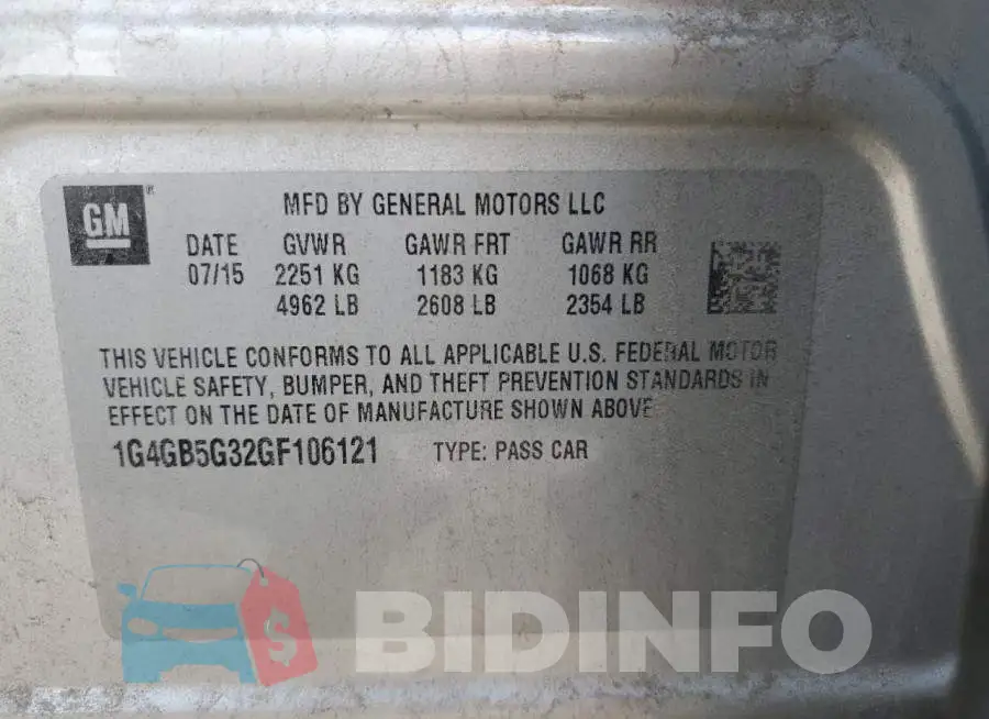 1G4GB5G32GF106121 Photo# 13
