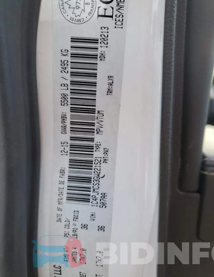 1C4PJMCS3GW221521 Photo# 14