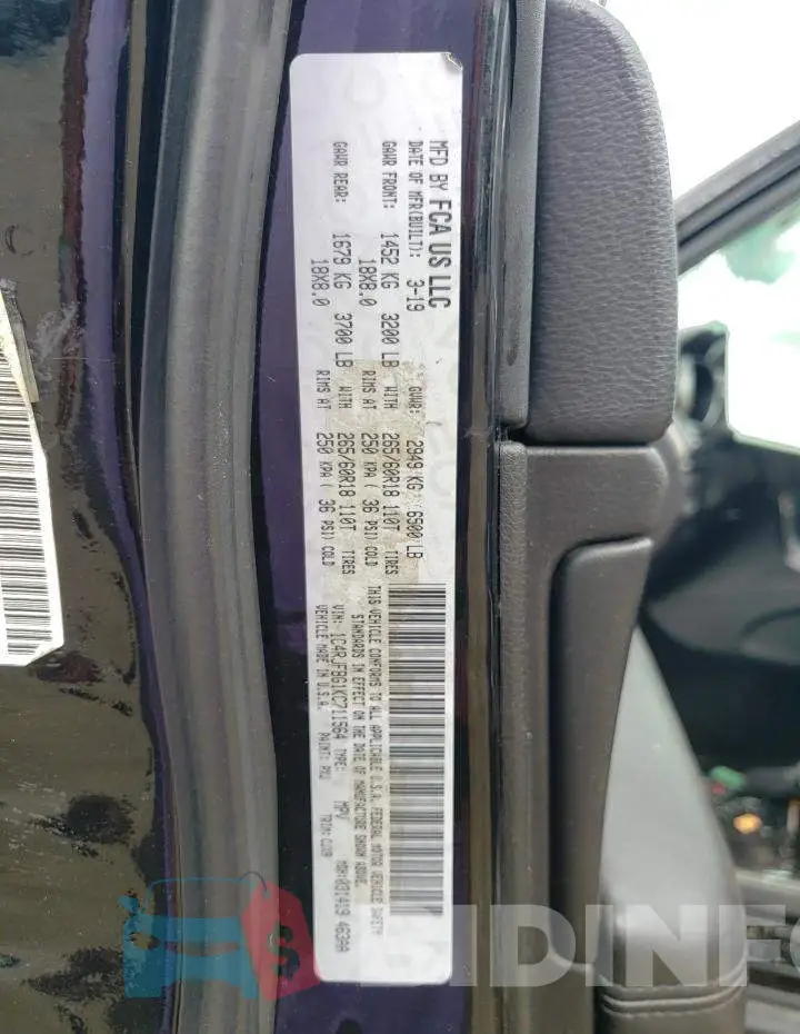 1C4RJFBG1KC711564 Photo# 12