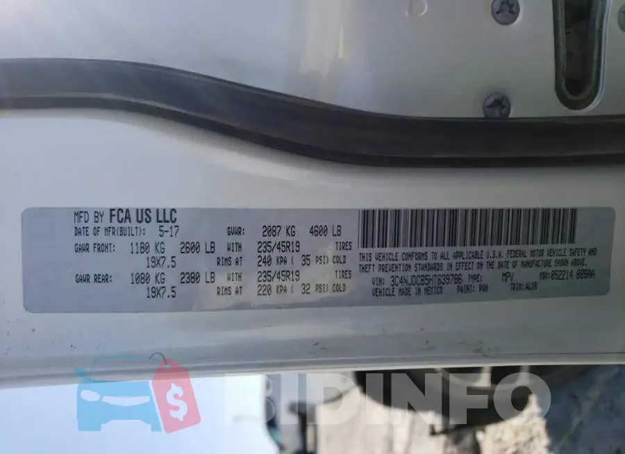 3C4NJDCB5HT639786 Photo# 13