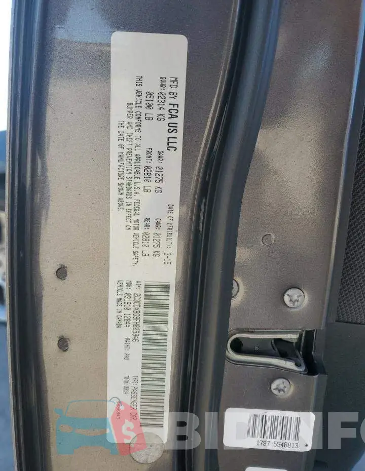 2C3CDXBG9FH809946 Photo# 13