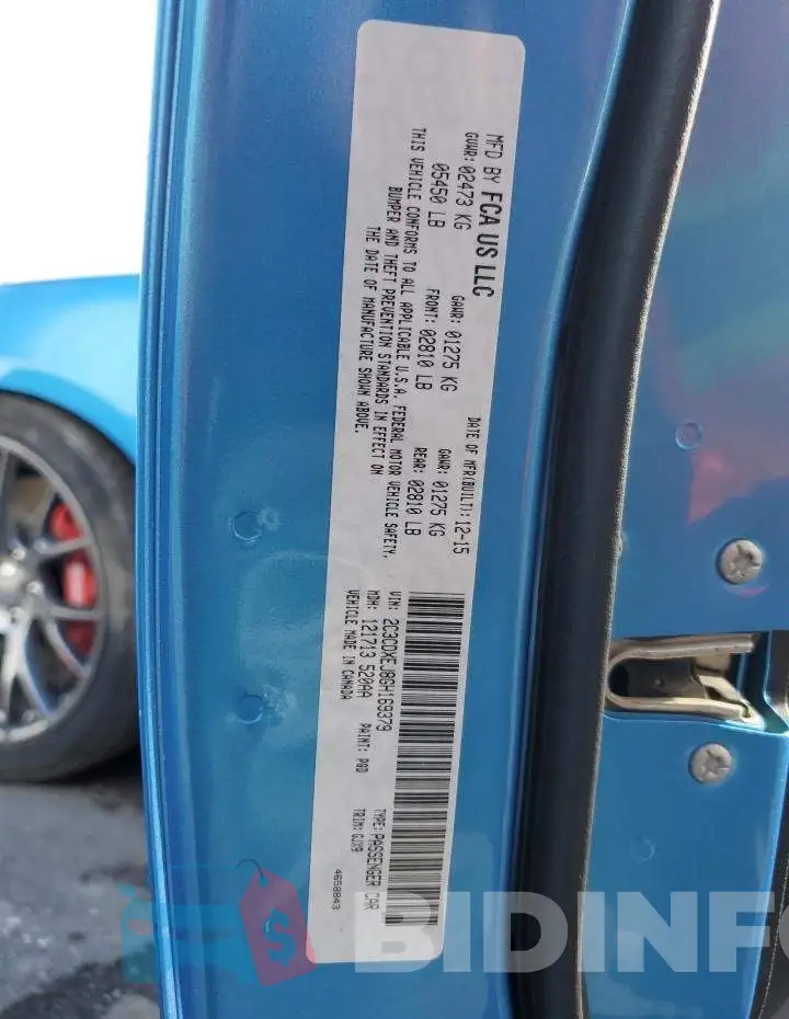 2C3CDXEJ8GH169379 Photo# 12
