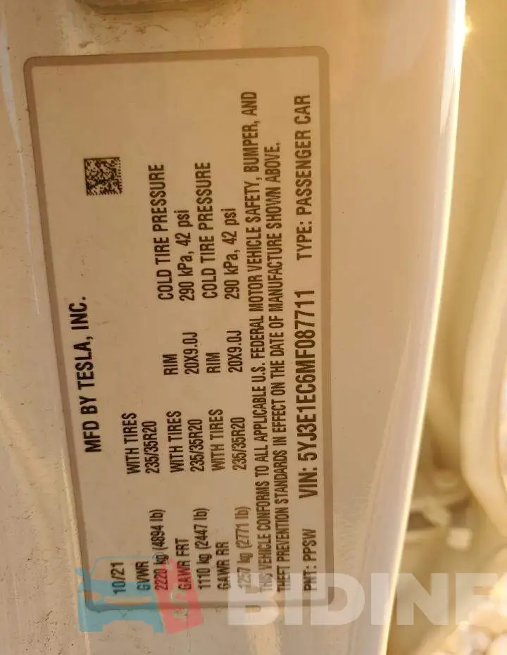 5YJ3E1EC6MF087711 Photo# 13