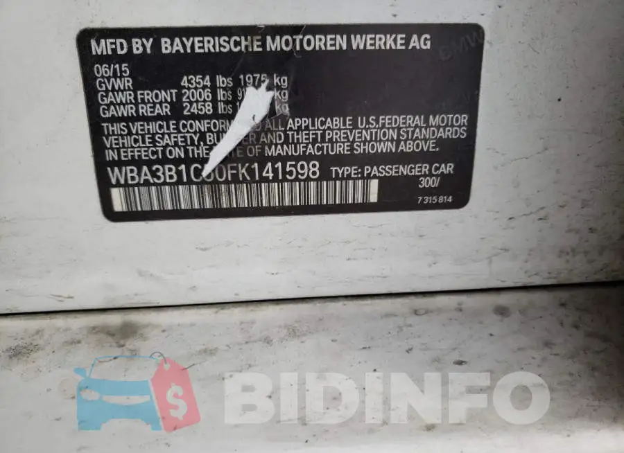 WBA3B1C50FK141598 Photo# 12