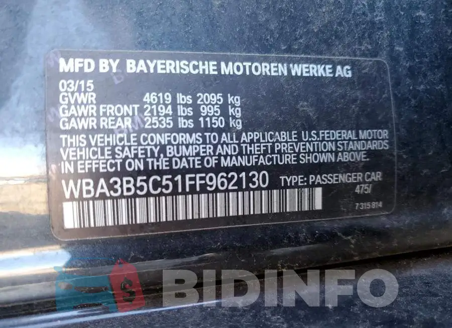 WBA3B5C51FF962130 Photo# 12