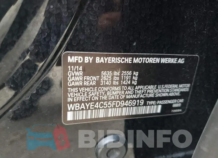 WBAYE4C55FD946919 Photo# 12