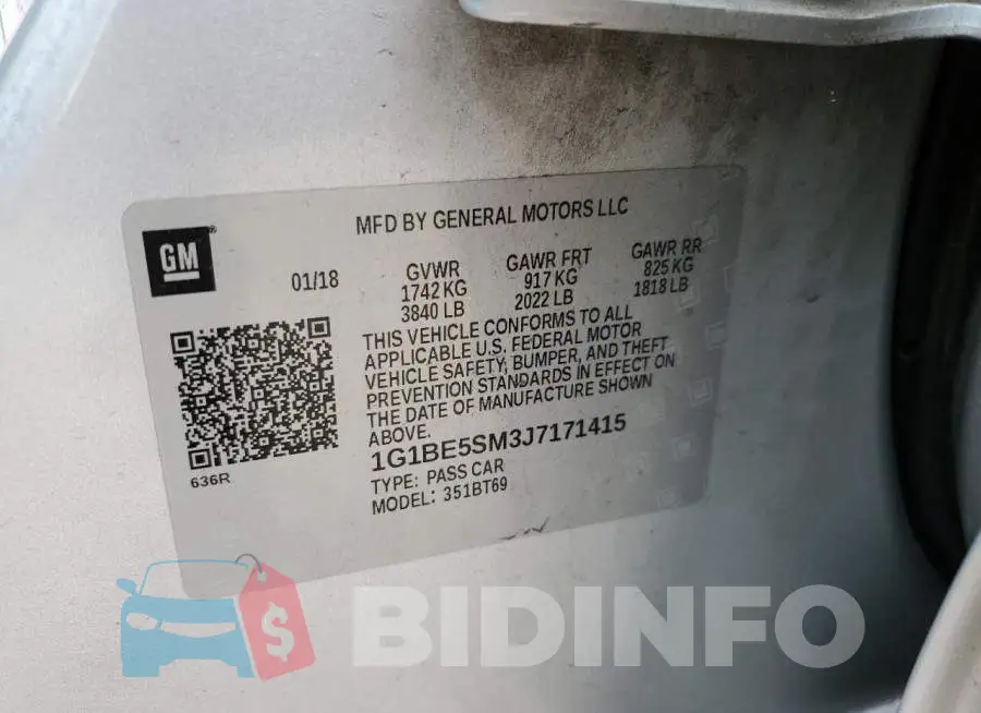 1G1BE5SM3J7171415 Photo# 12