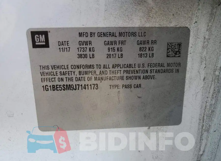 1G1BE5SM9J7141173 Photo# 12