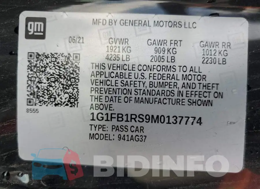 1G1FB1RS9M0137774 Photo# 12