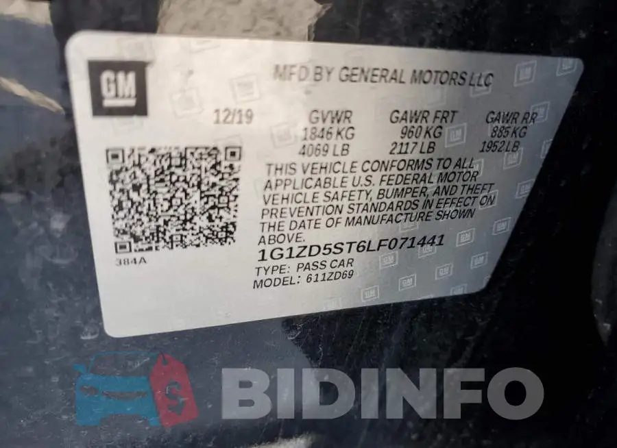 1G1ZD5ST6LF071441 Photo# 13