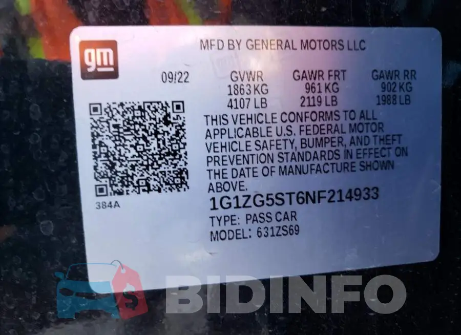 1G1ZG5ST6NF214933 Photo# 12