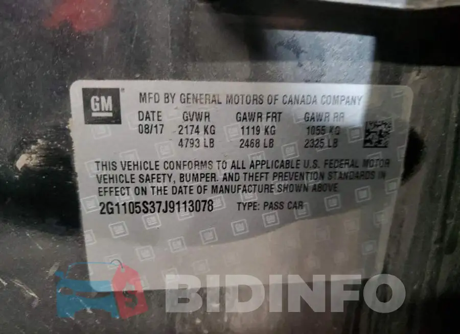 2G1105S37J9113078 Photo# 13