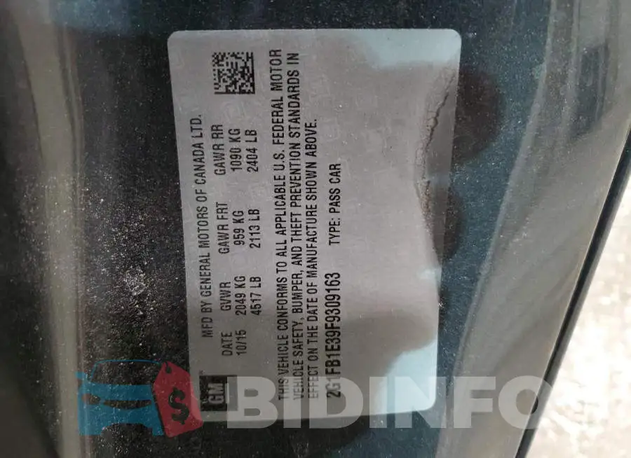2G1FB1E39F9309163 Photo# 12