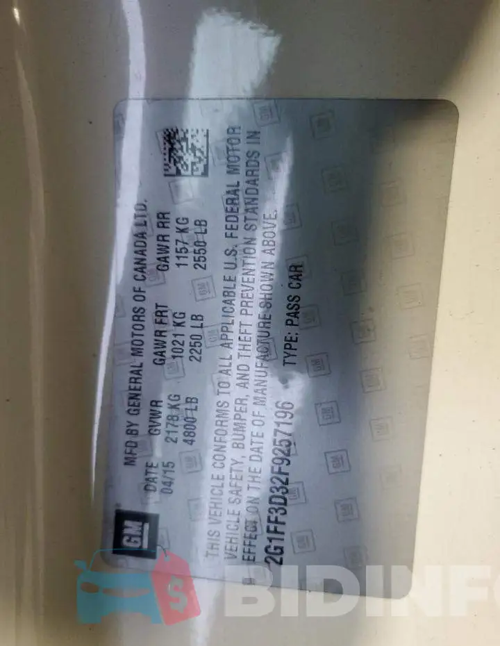2G1FF3D32F9257196 Photo# 12