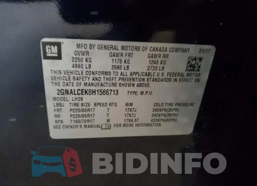 2GNALCEK6H1566713 Photo# 14
