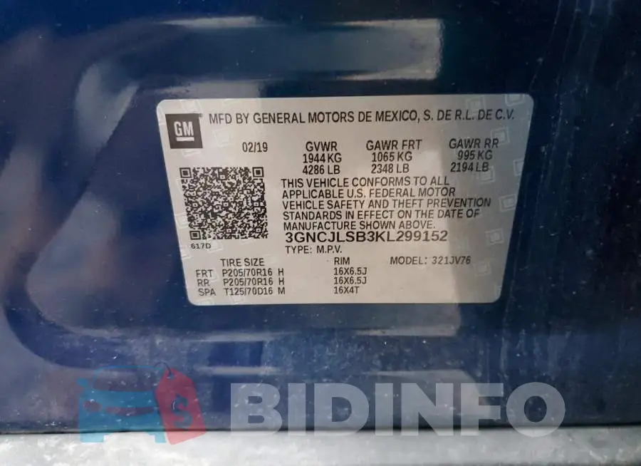 3GNCJLSB3KL299152 Photo# 12
