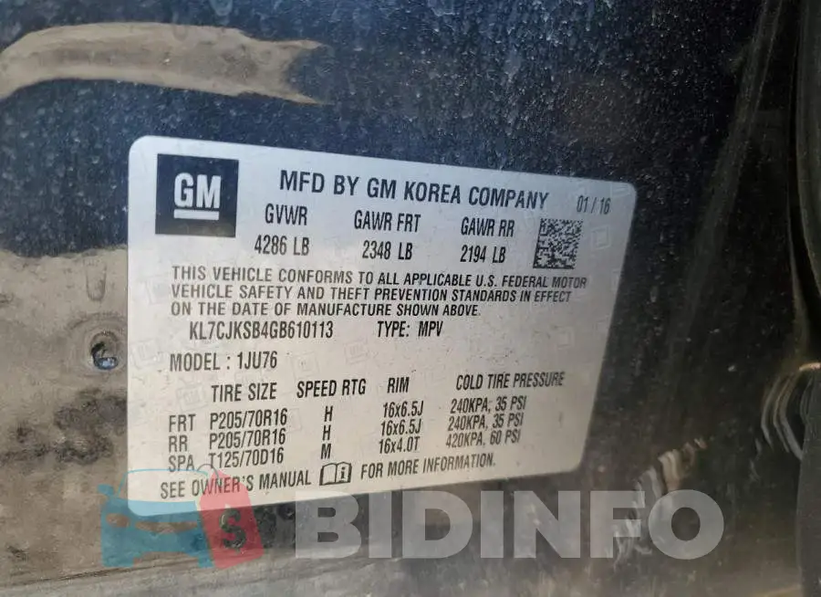 KL7CJKSB4GB610113 Photo# 12