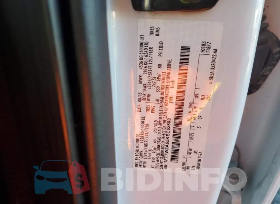 1FT7W2A65KEC62808 Photo# 12