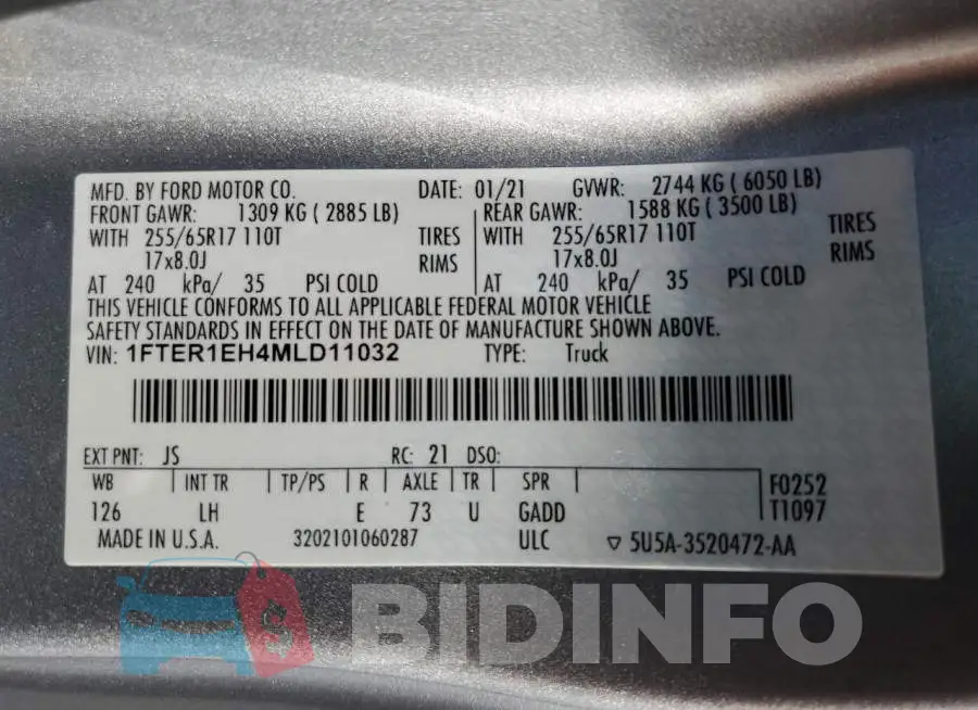 1FTER1EH4MLD11032 Photo# 13