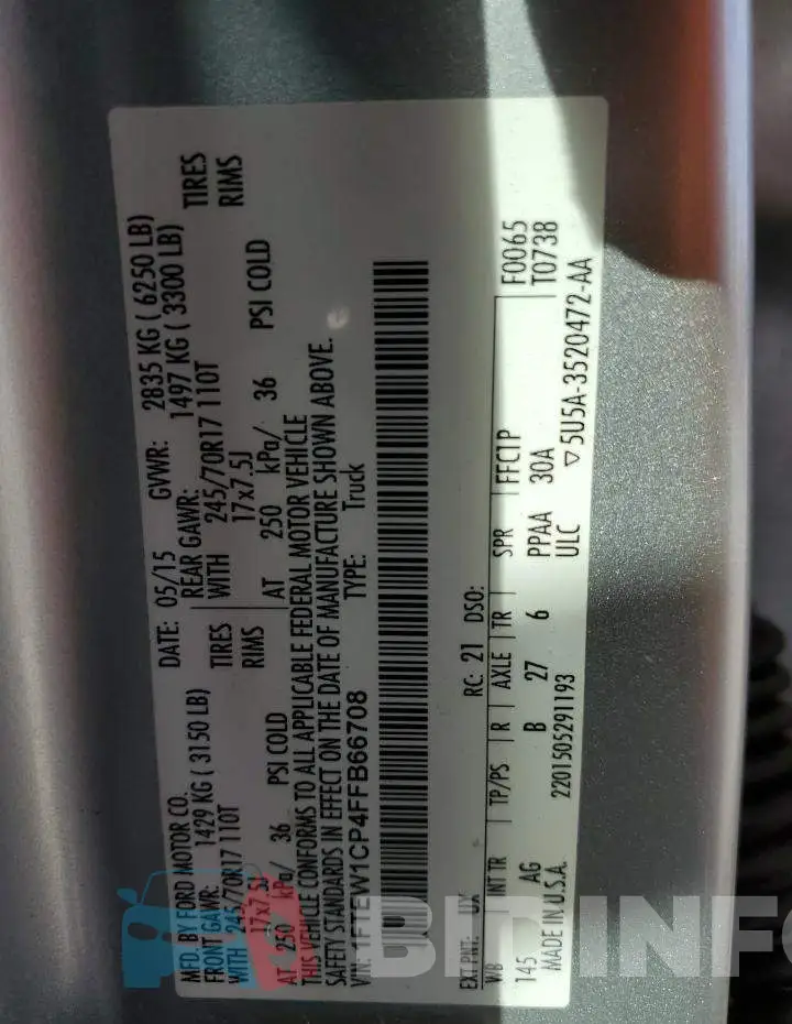 1FTEW1CP4FFB66708 Photo# 12