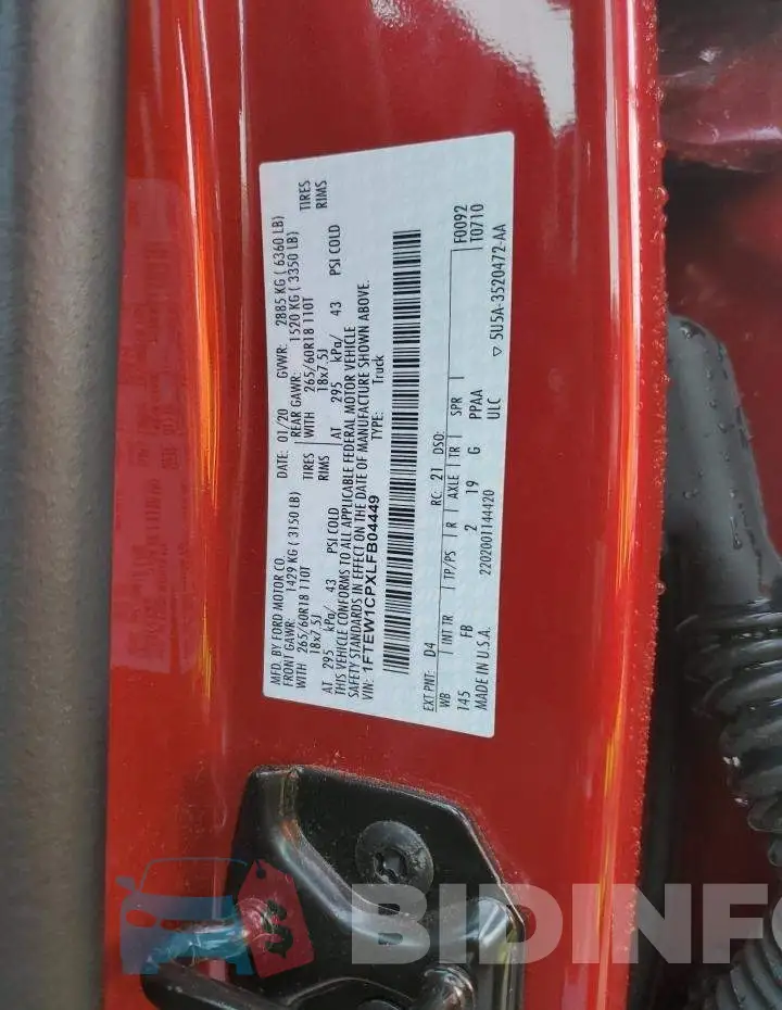 1FTEW1CPXLFB04449 Photo# 12