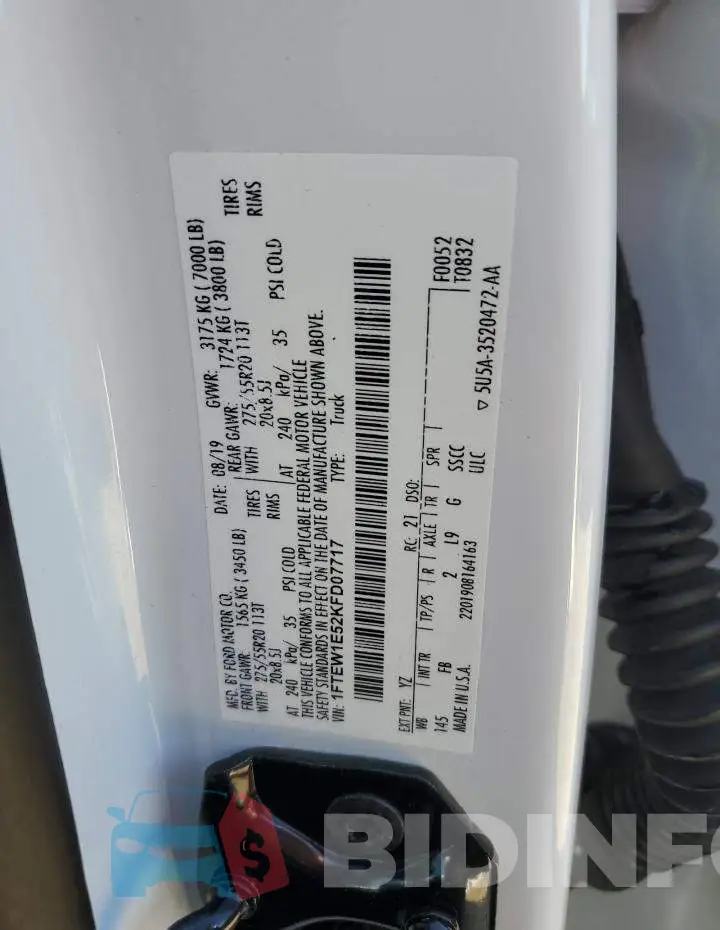1FTEW1E52KFD07717 Photo# 12