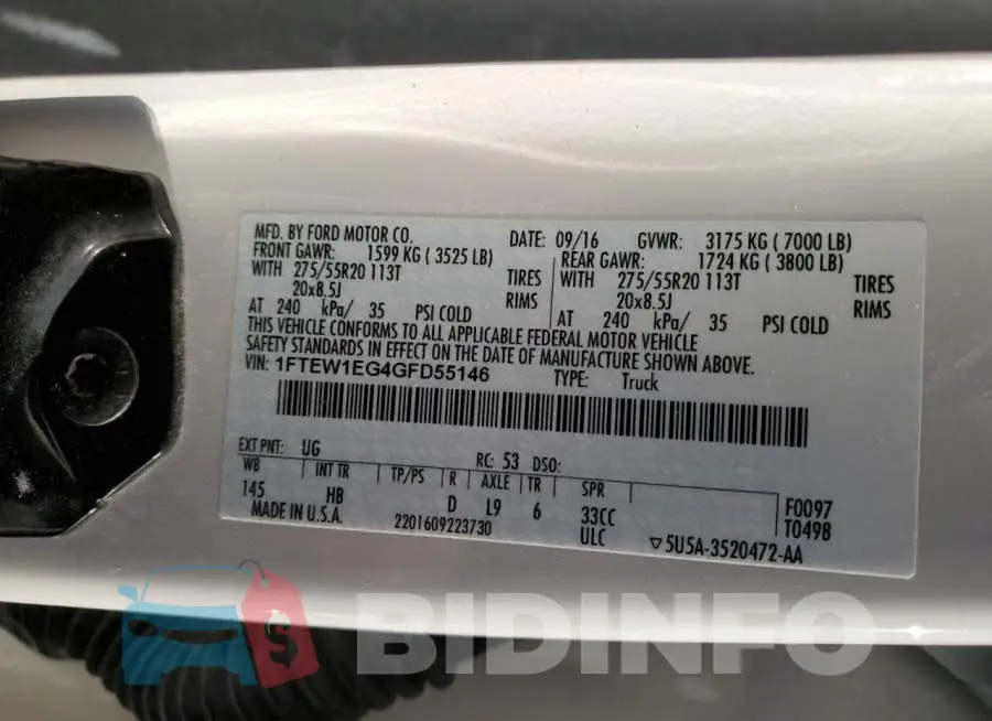 1FTEW1EG4GFD55146 Photo# 12